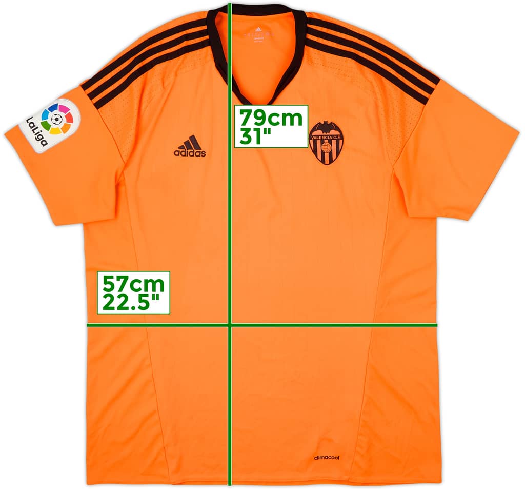 Camiseta de la tercera equipación del Valencia 2016-17 - 6/10 - (XL)