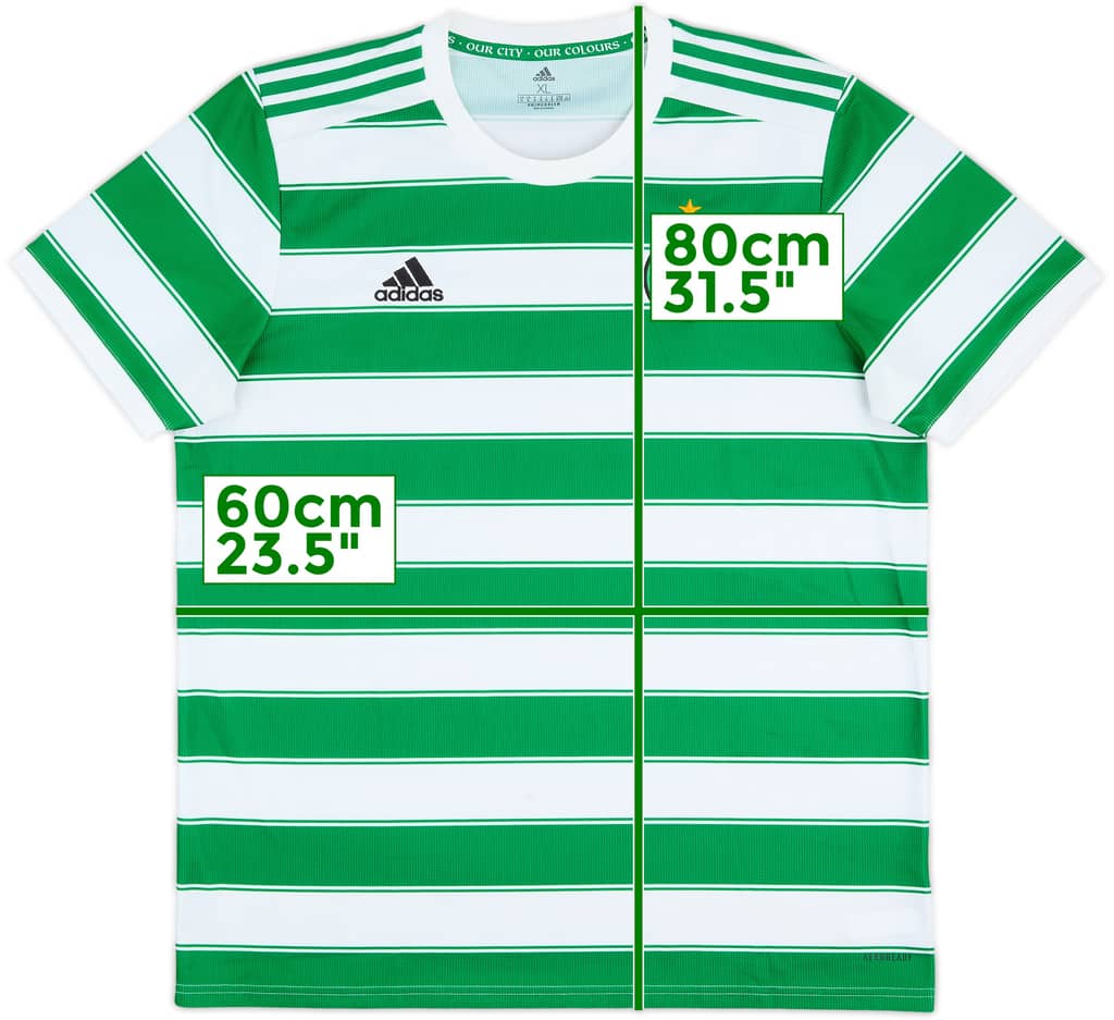 2021-22 Celtic Home Shirt - 8/10 - (XL)