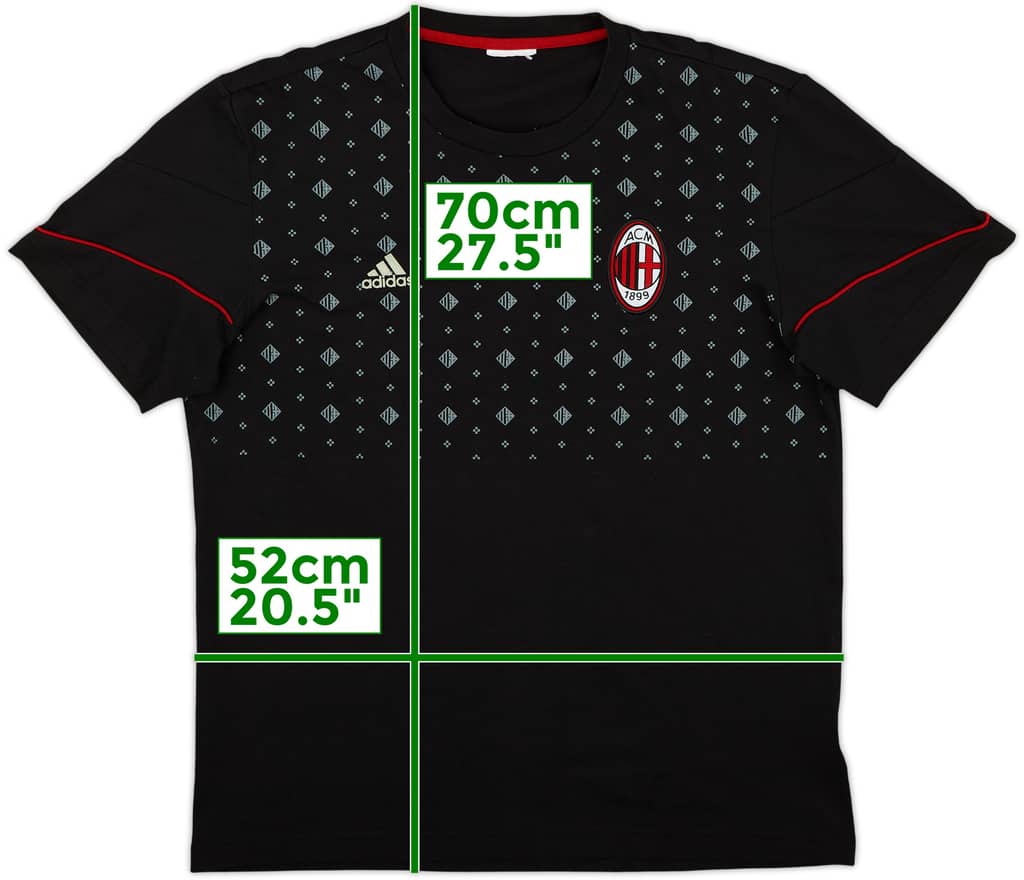 2012-13 AC Milan adidas Cotton Tee - 8/10 - (M)