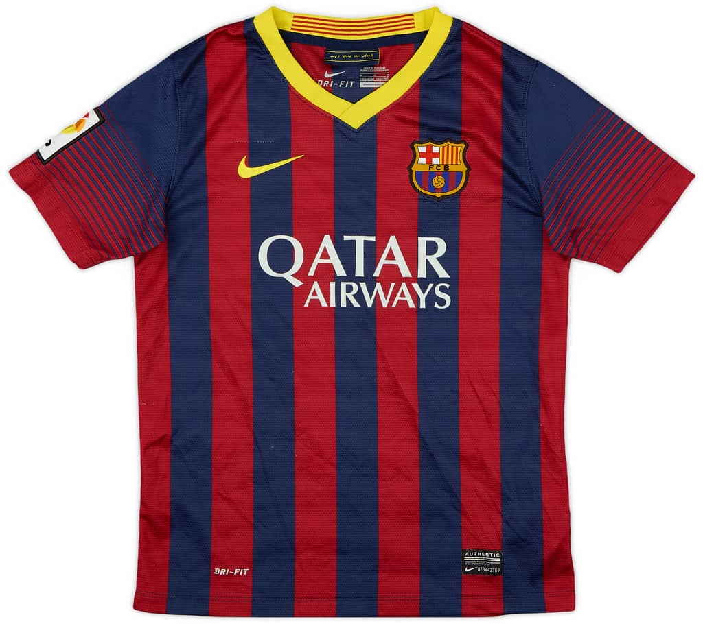 2013-14 Barcelona Home Shirt - 7/10 - (M.Boys)