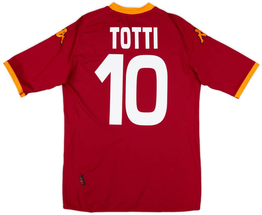 2007-08 Roma Home Shirt Totti #10 - 6/10 - (XL)