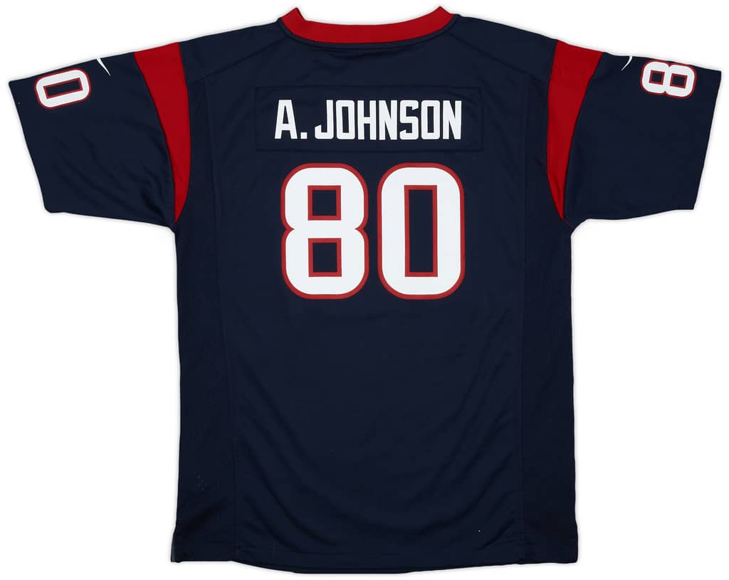 2012-14 Houston Texans A.Johnson #80 Nike Game Home Jersey - 8/10 - (XL.Boys)