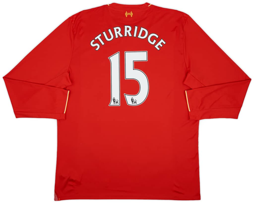 2015-16 Liverpool Home L/S Shirt Sturridge #15 - 9/10 - (XXL)