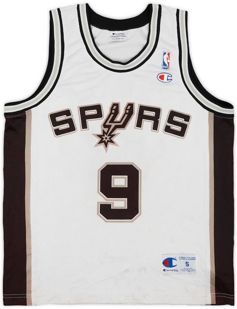 2002-10 San Antonio Spurs Parker #9 Champion Home Jersey - 5/10 - (S)