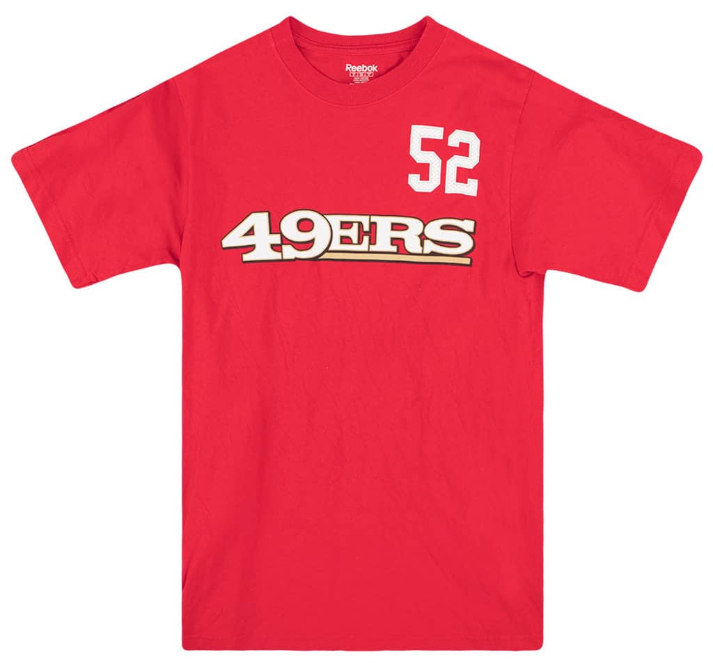 2008-11 San Francisco 49ers Willis #52 Reebok Graphic Tee S