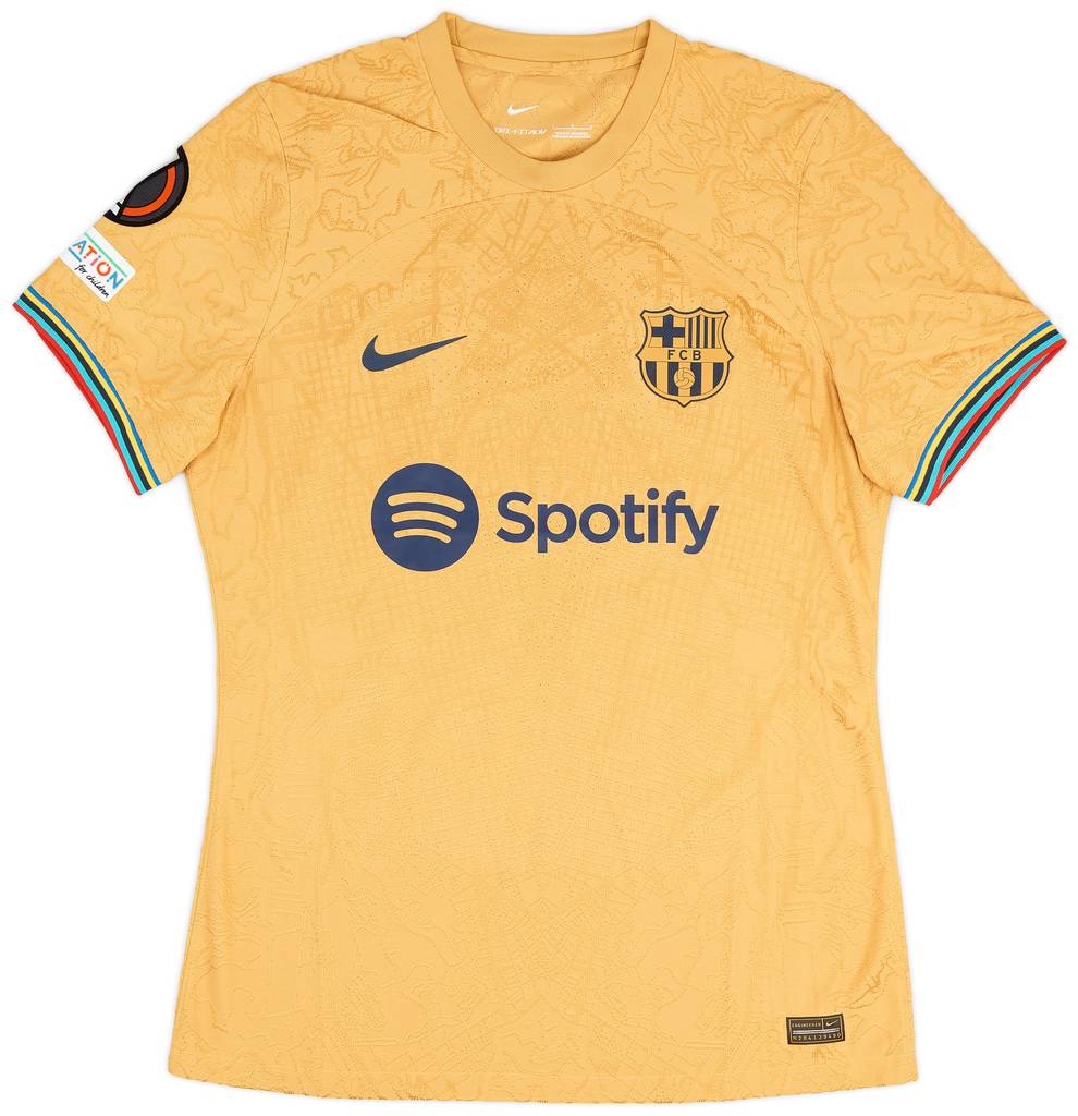 2022-23 Barcelona Match Issue Europa League Away Shirt A. Alarcon #38