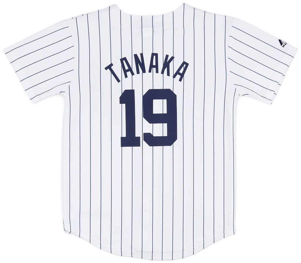 2014-15 New York Yankees Tanaka #19 Majestic Replica Home Jersey - 8/10 - (M.Boys)