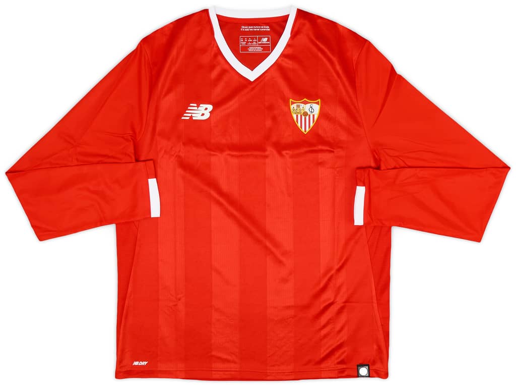 2017-18 Sevilla Away L/S Shirt - 8/10 - (M)