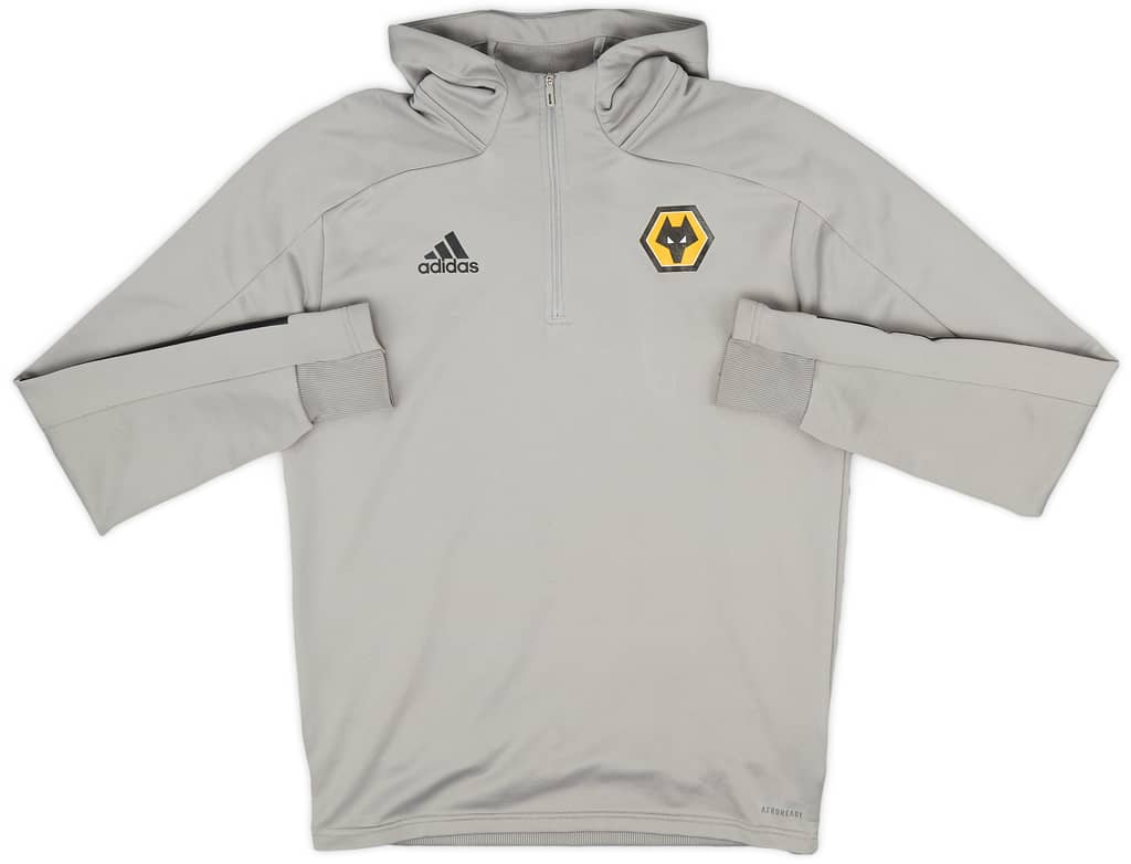 2020-21 Wolves adidas 1/4 Zip Hooded Sweat Top - 7/10 - (M)