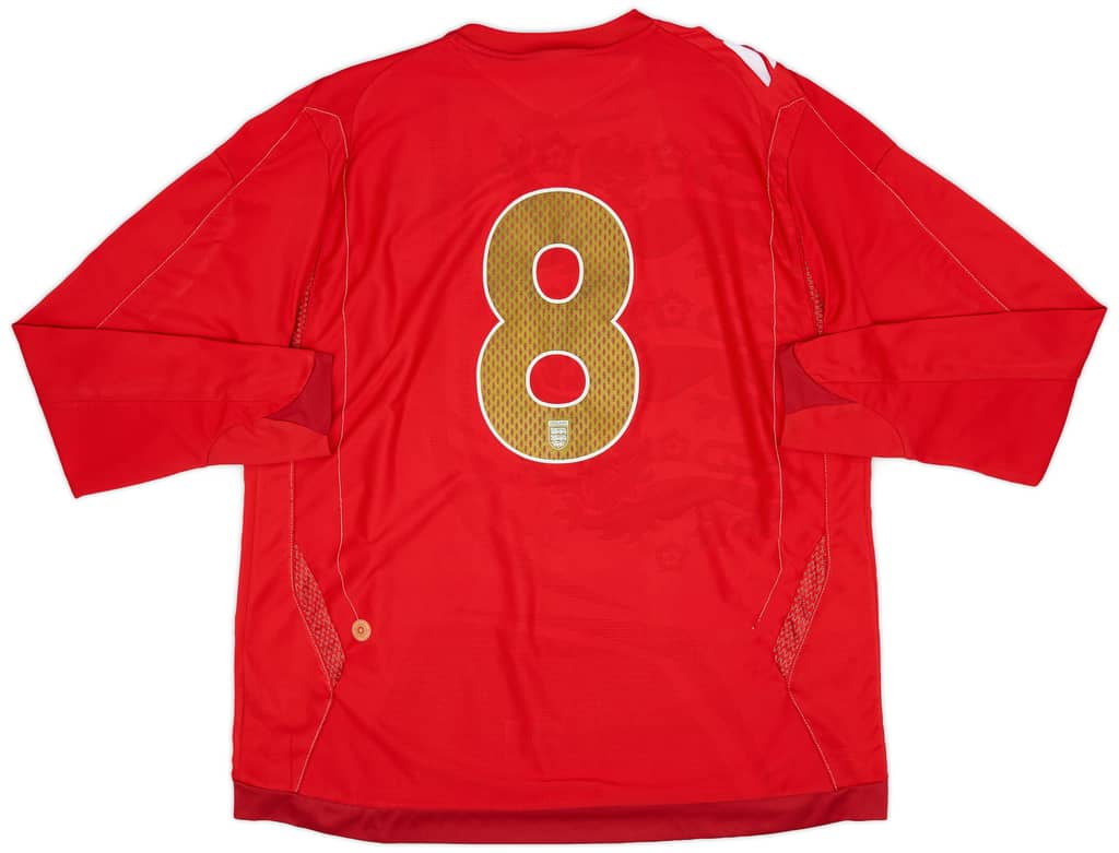 2006-08 England Away L/S Shirt #8 - 5/10 - (XL)