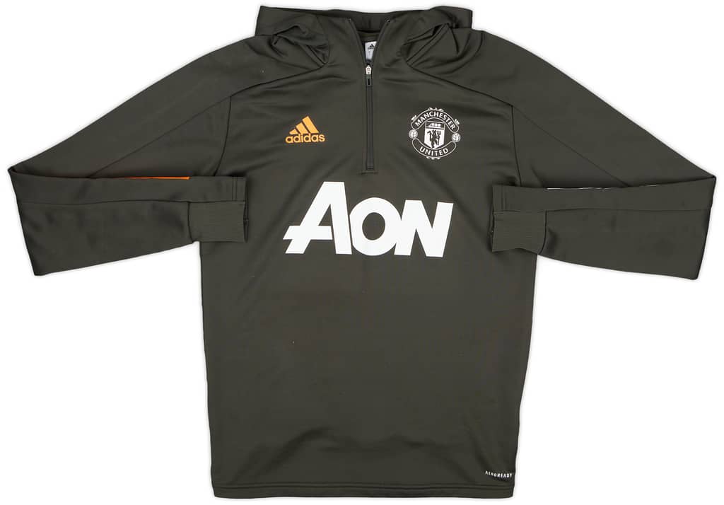 2020-21 Manchester United adidas 1/4 Zip Drill Top - 7/10 - (S)