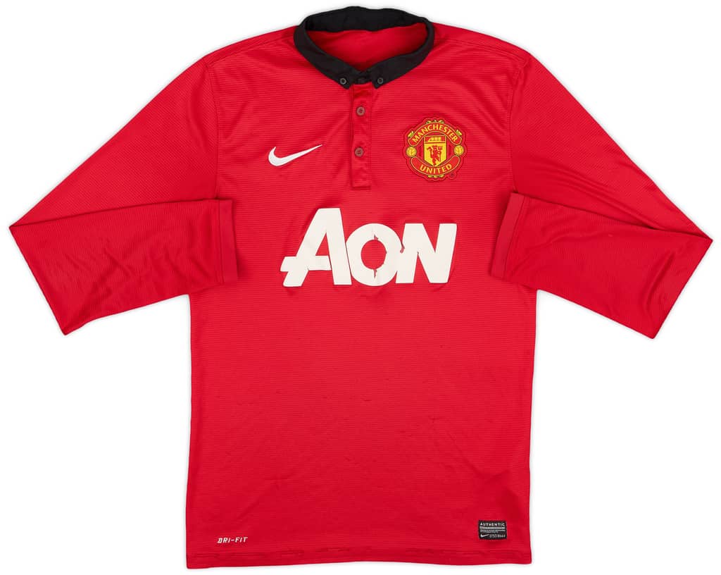 2013-14 Manchester United Home L/S Shirt - 5/10 - (S)
