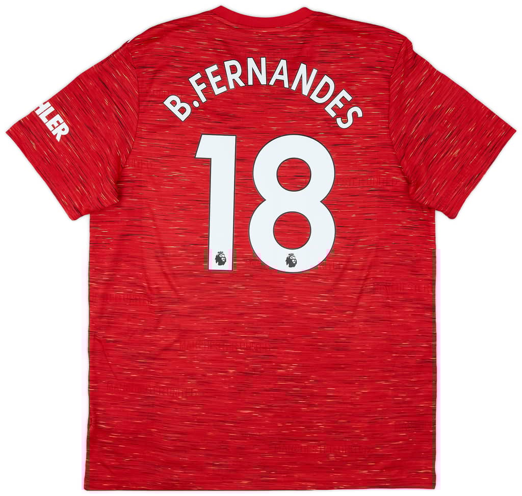 2020-21 Manchester United Home Shirt B.Fernandes #18 - 9/10 - (XL)