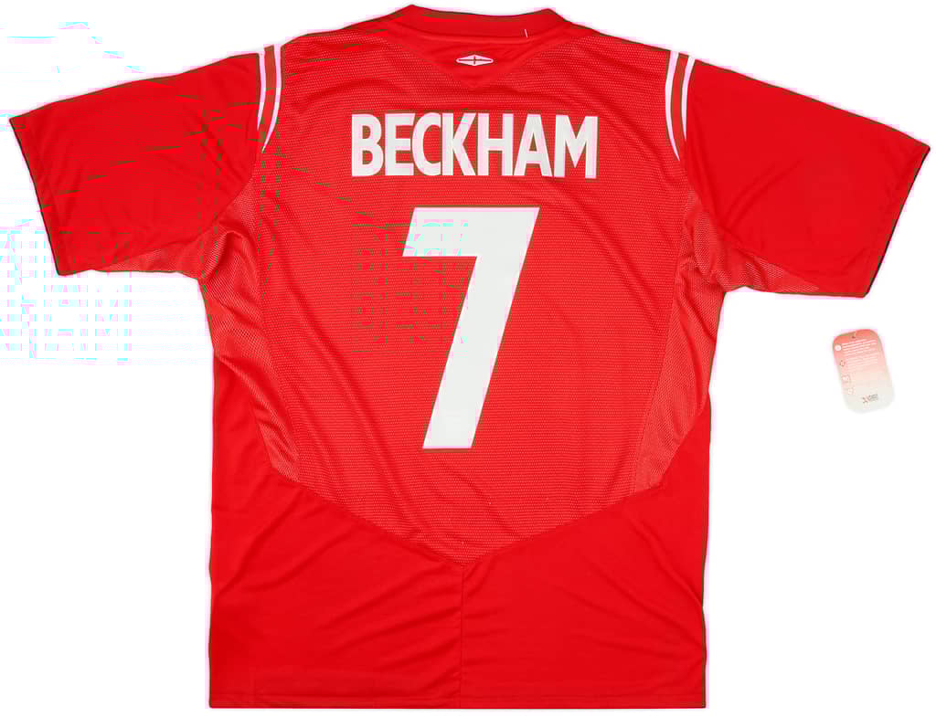 2004-06 England Away Shirt Beckham #7 (L)