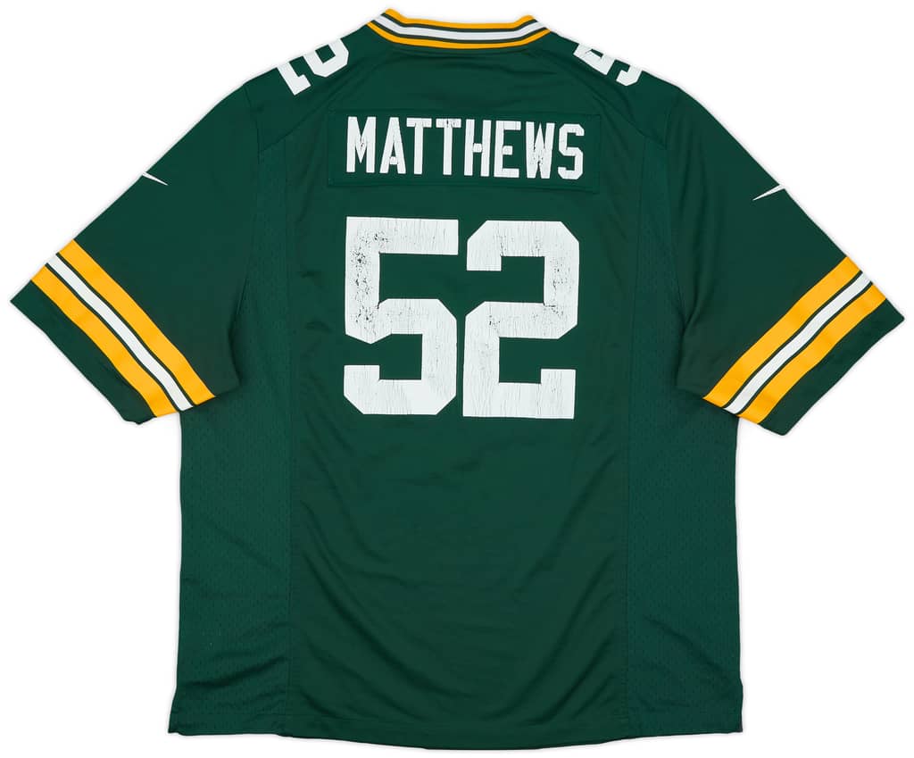 2012-18 Green Bay Packers Matthews #52 Nike Game Home Jersey - 4/10 - (XL)