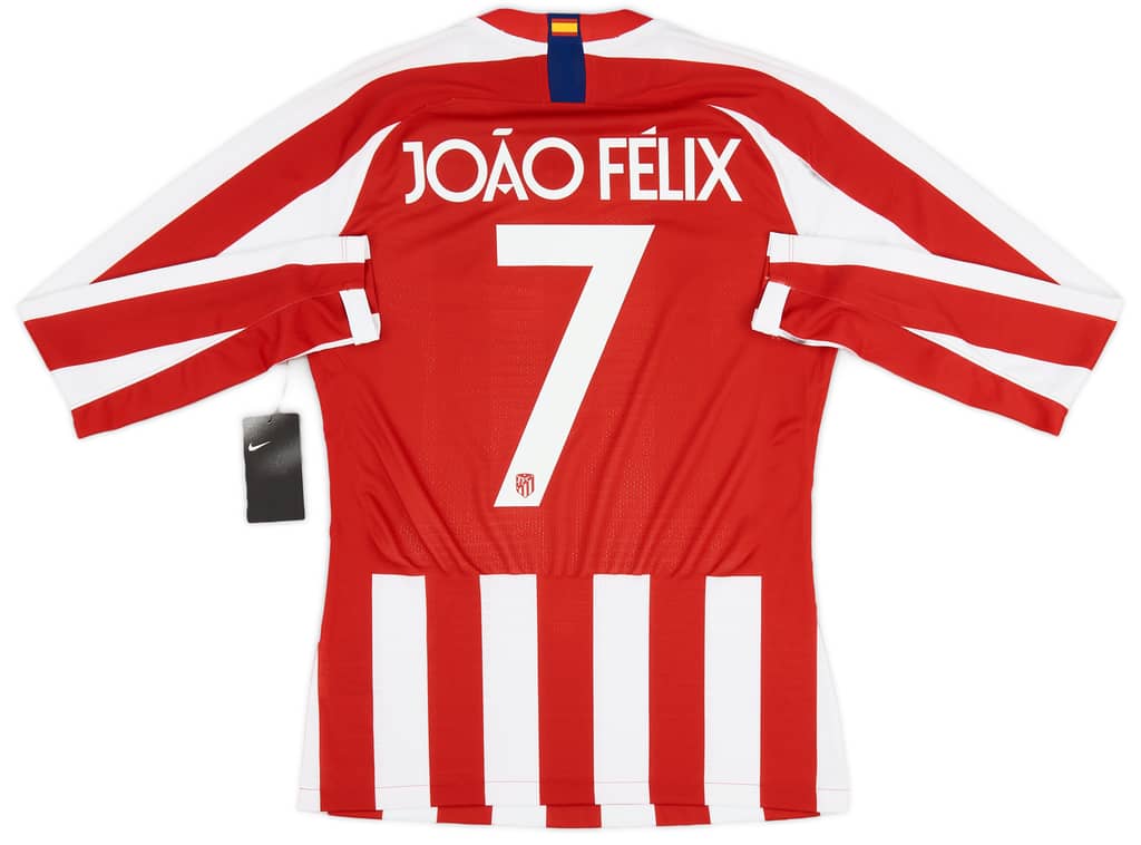 2019-20 Atletico Madrid Player Issue Vaporknit Domestic Home L/S Shirt João Félix #7 (S)
