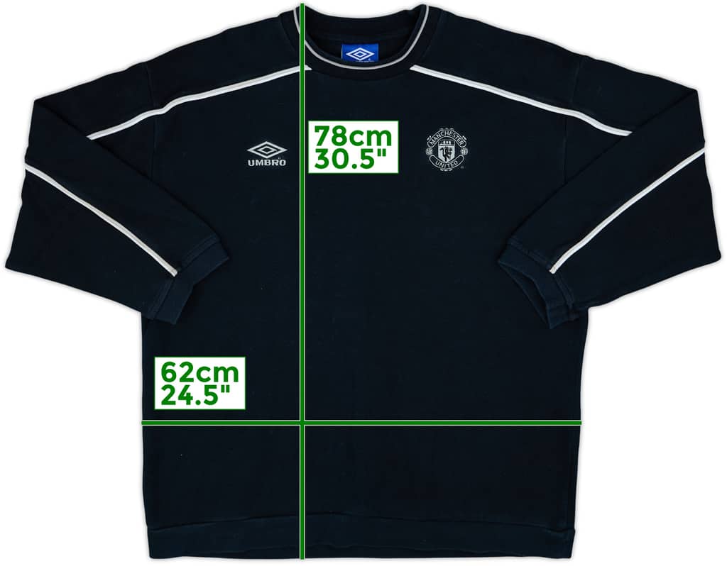 1999-00 Manchester United Umbro Sweat Top - 8/10 - (XXL)