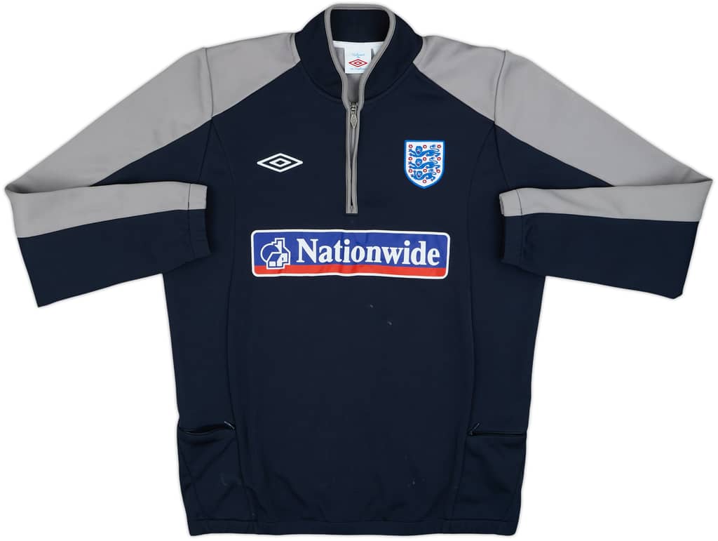2009-10 England Umbro 1/4 Zip Drill Top - 6/10 - (L)