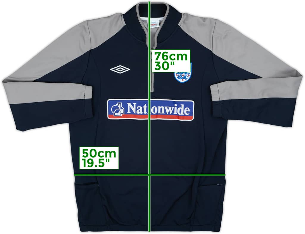 2009-10 England Umbro 1/4 Zip Training Top - 6/10 - (L)