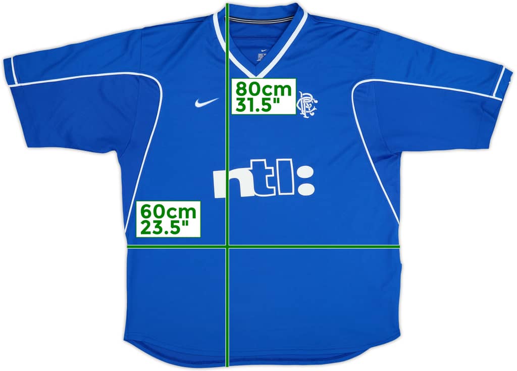 1999-01 Rangers Home Shirt - 8/10 - (XL)