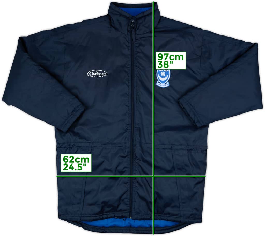 2000-01 Portsmouth Padded Bench Coat - 8/10 - (L)