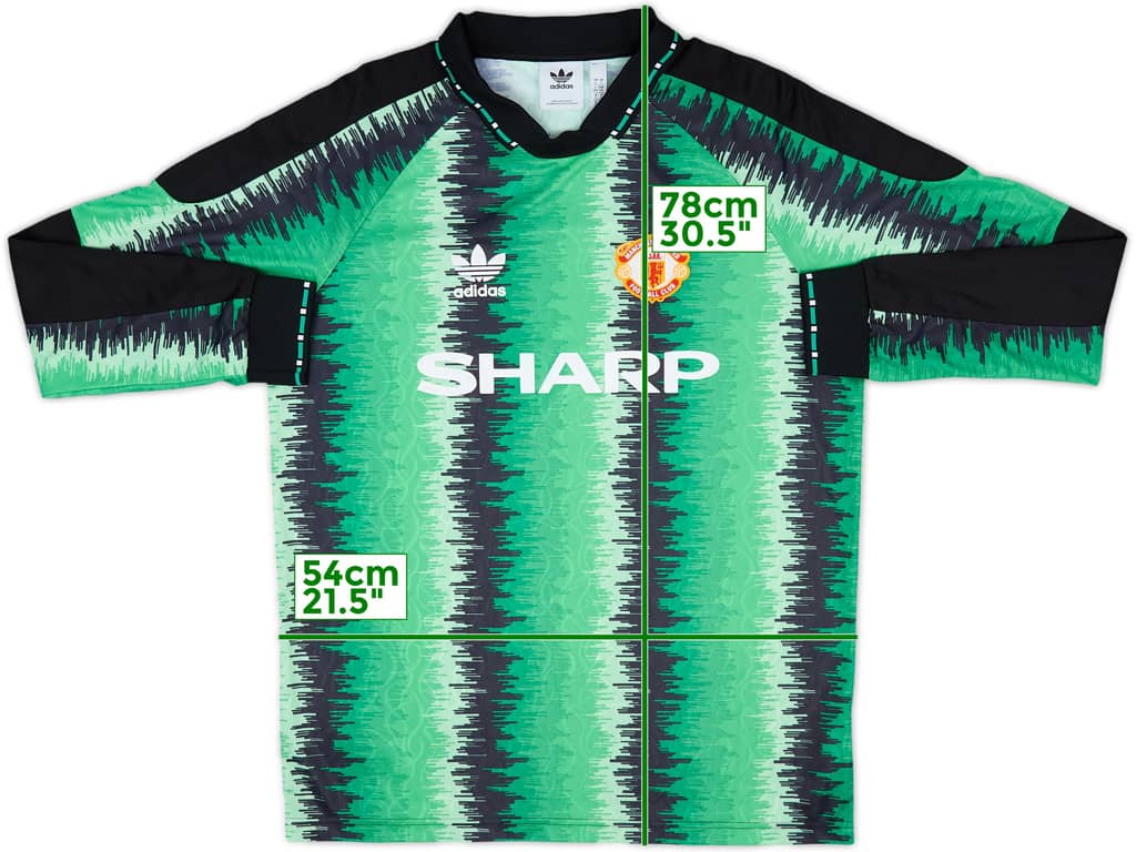 2022-23 Manchester United adidas '1990-92 Retro' GK Shirt - 8/10 - (L)