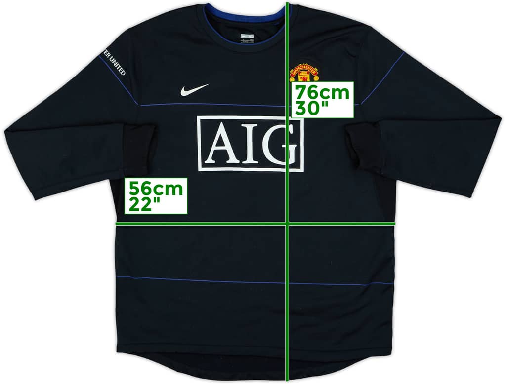 2008-09 Manchester United Nike Sweat Top - 7/10 - (XL)