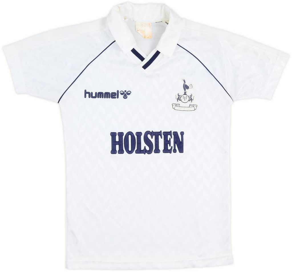 1987-89 Tottenham Home Shirt - 7/10 - (L.Boys)