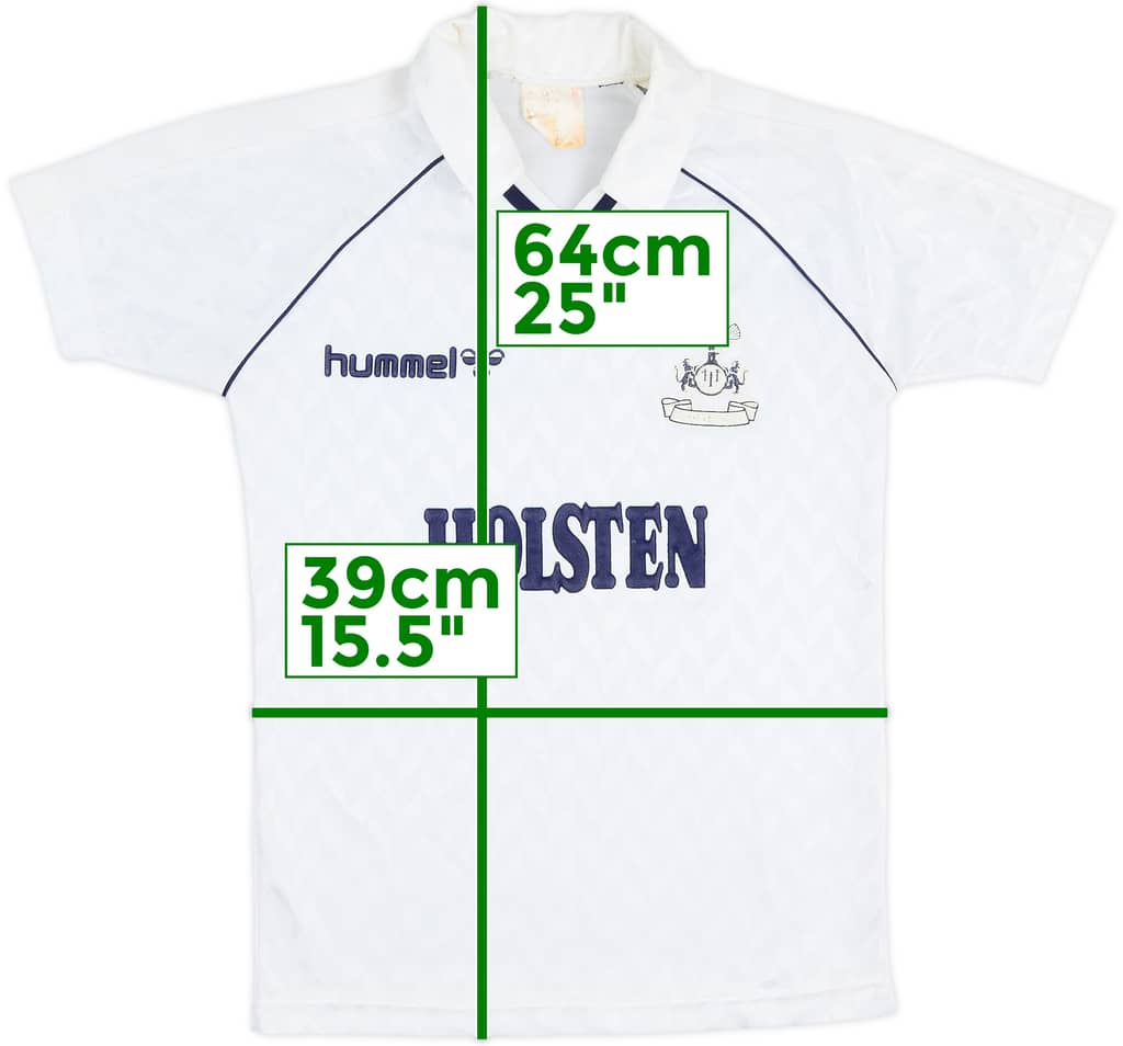 1987-89 Tottenham Home Shirt - 7/10 - (L.Boys)