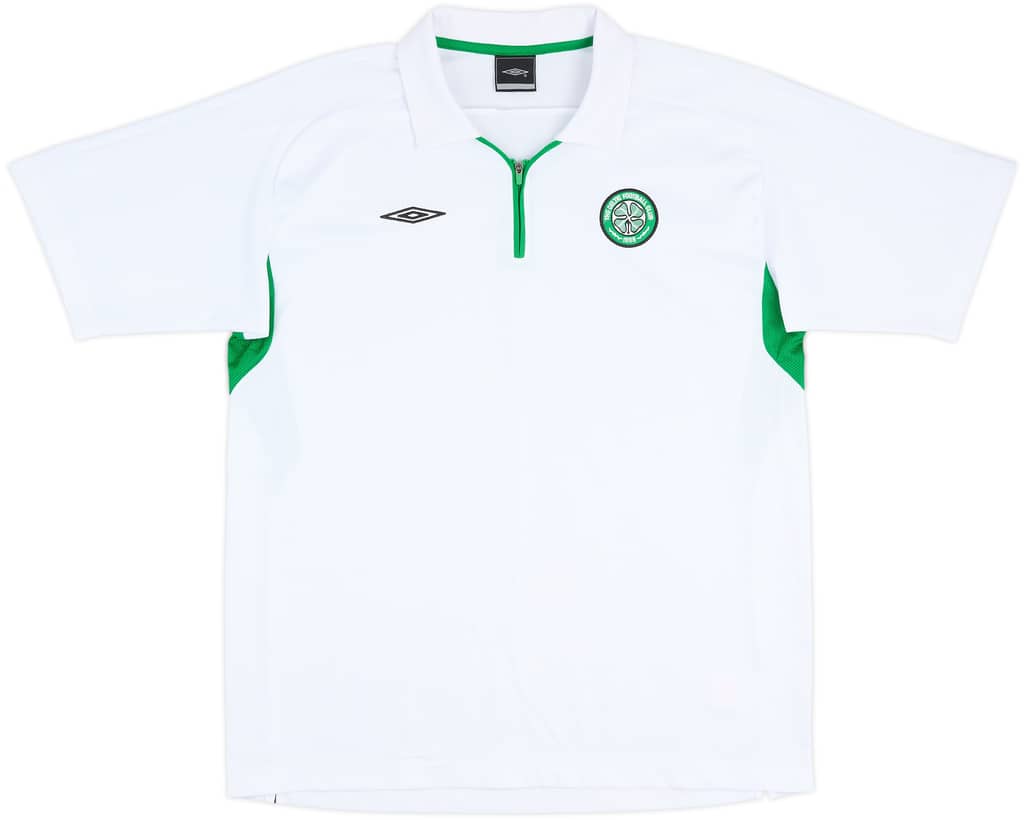 2001-02 Celtic Umbro 1/4 Zip Polo Shirt - 6/10 - (L)