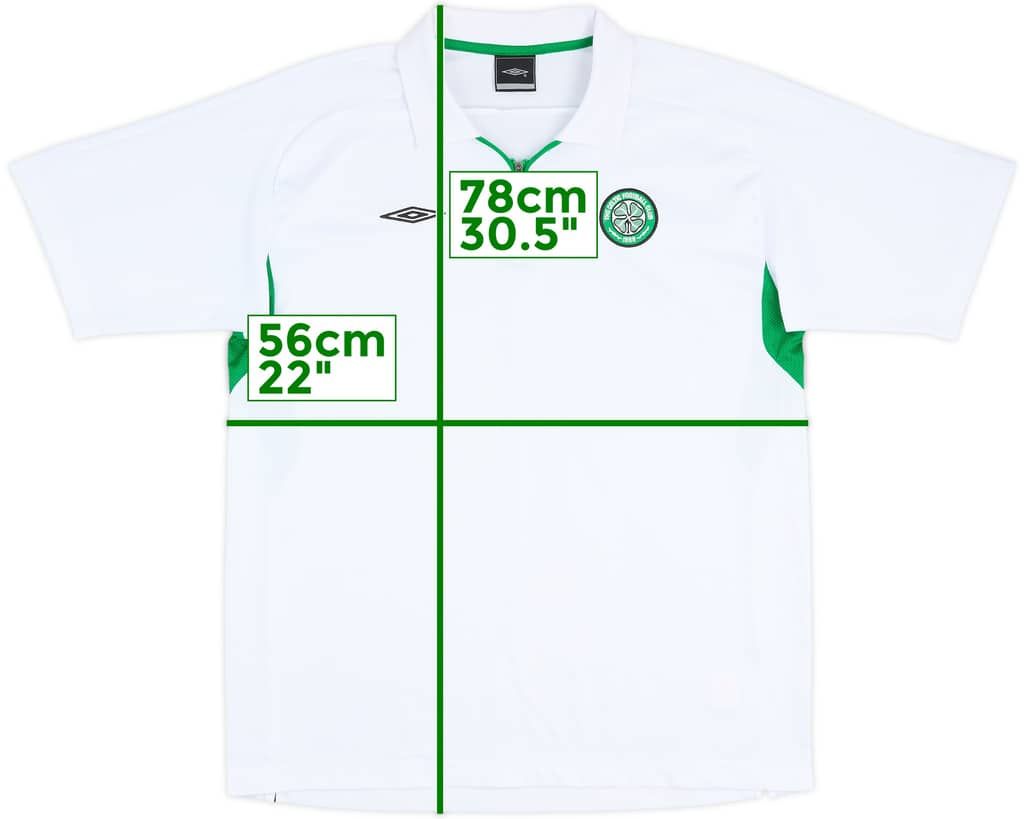 2001-02 Celtic Umbro 1/4 Zip Polo Shirt - 6/10 - (L)