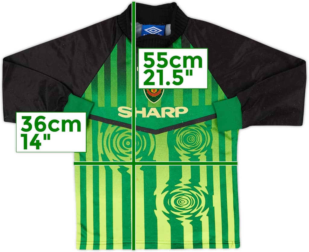 1997-98 Manchester United GK Shirt - 8/10 - (S.Boys)