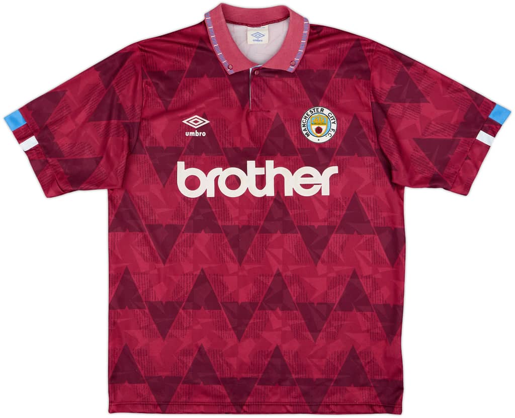 1990-92 Manchester City Away Shirt - 9/10 - (L)
