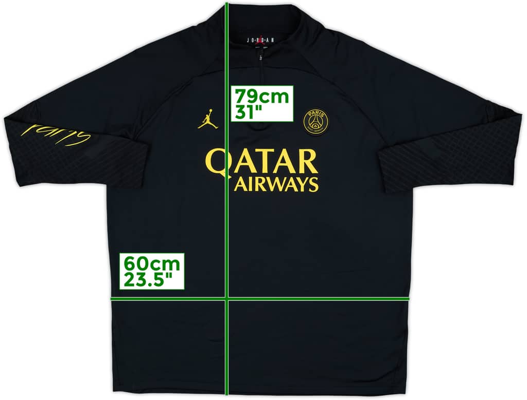 2023-24 Paris Saint-Germain Jordan 1/4 Zip Drill Top - 10/10 - (XXL)