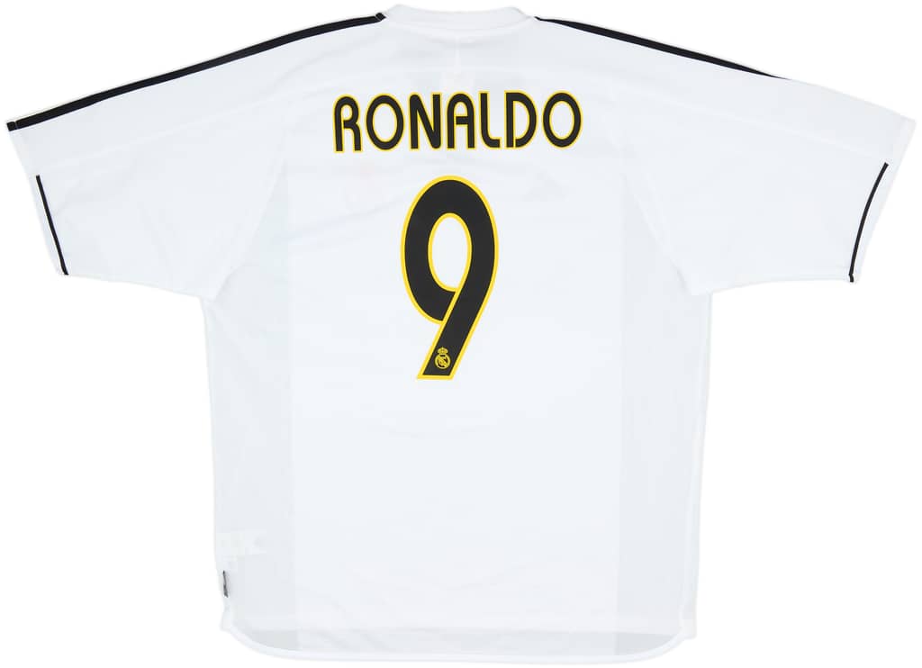 2003-04 Real Madrid Home Shirt Ronaldo #9 (XL)