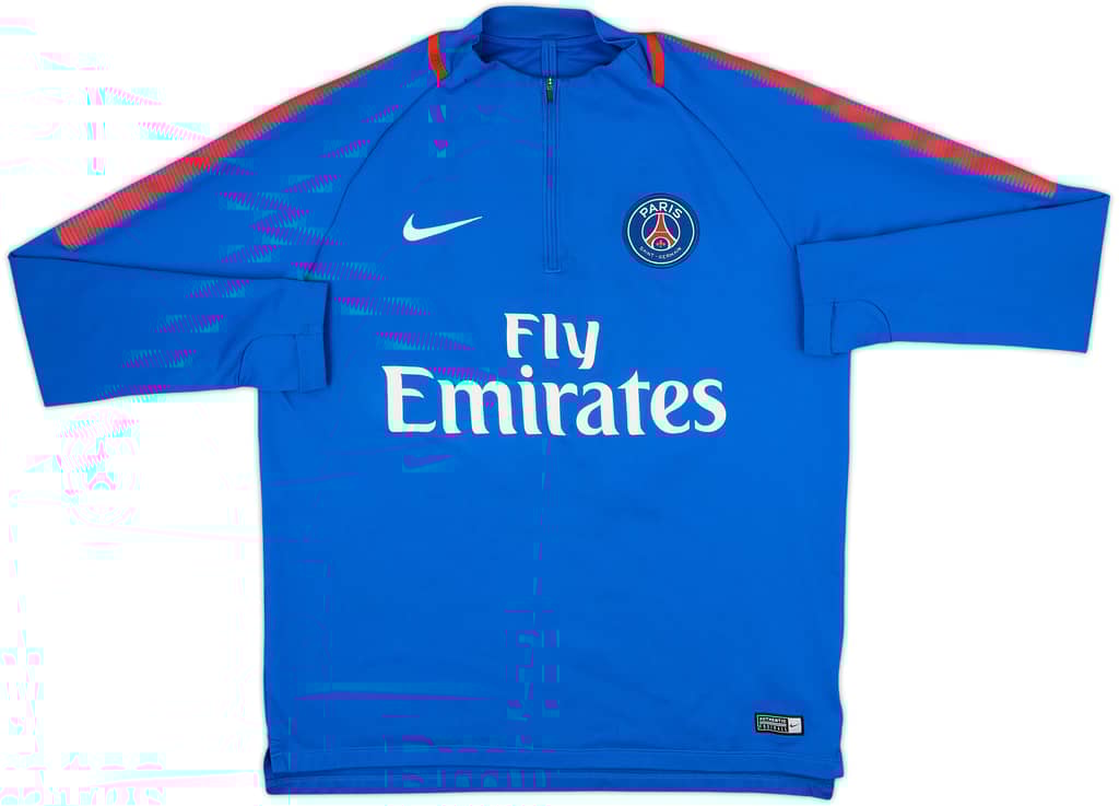 2018-19 Paris Saint-Germain Nike 1/4 Zip Training Top - 5/10 - (L)