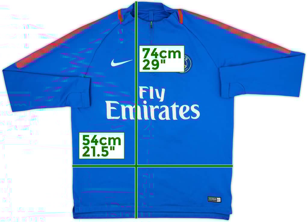 2018-19 Paris Saint-Germain Nike 1/4 Zip Training Top - 5/10 - (L)