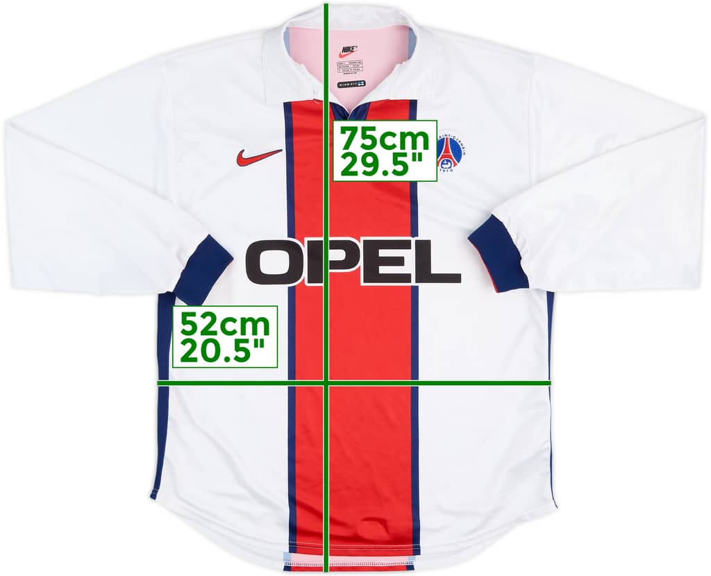 1998-99 Paris Saint-Germain European Player Issue Away L/S Shirt - 9/10 - (L)