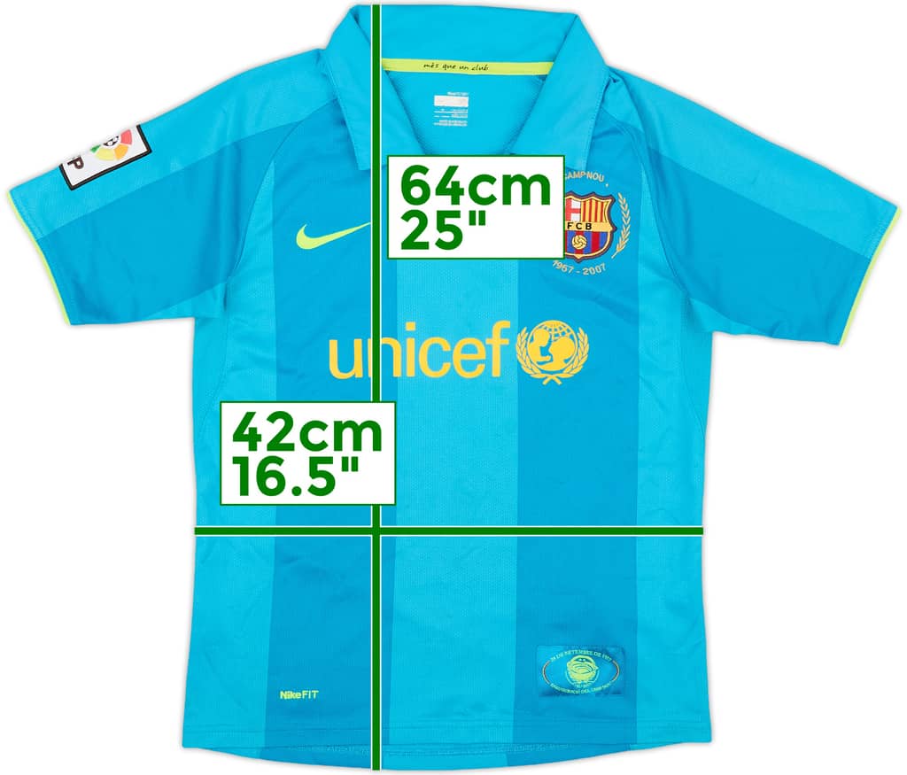 2007-09 Barcelona Away Shirt - 7/10 - (M.Boys)