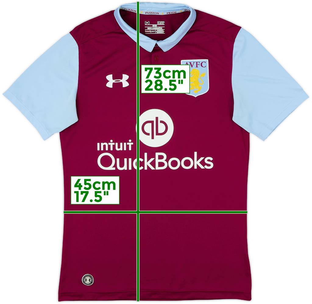 2016-17 Aston Villa Home Shirt - 8/10 - (S)