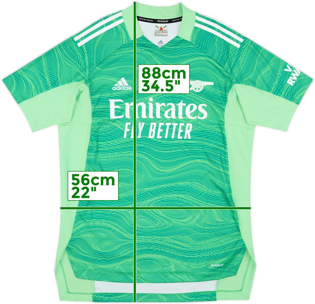2021-22 Arsenal S/S GK Shirt - 9/10 -(L)