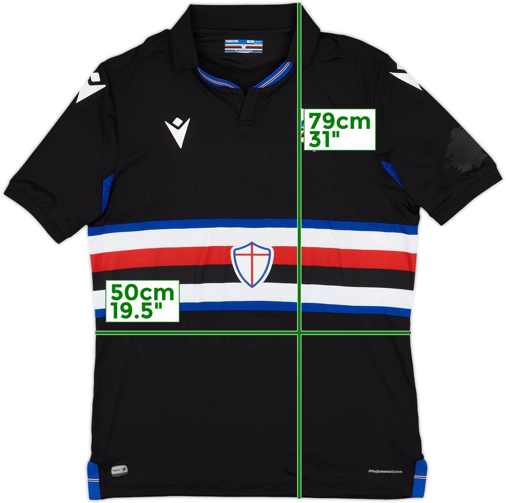 2020-21 Sampdoria Authetic Third Shirt - 9/10 - (XXL)