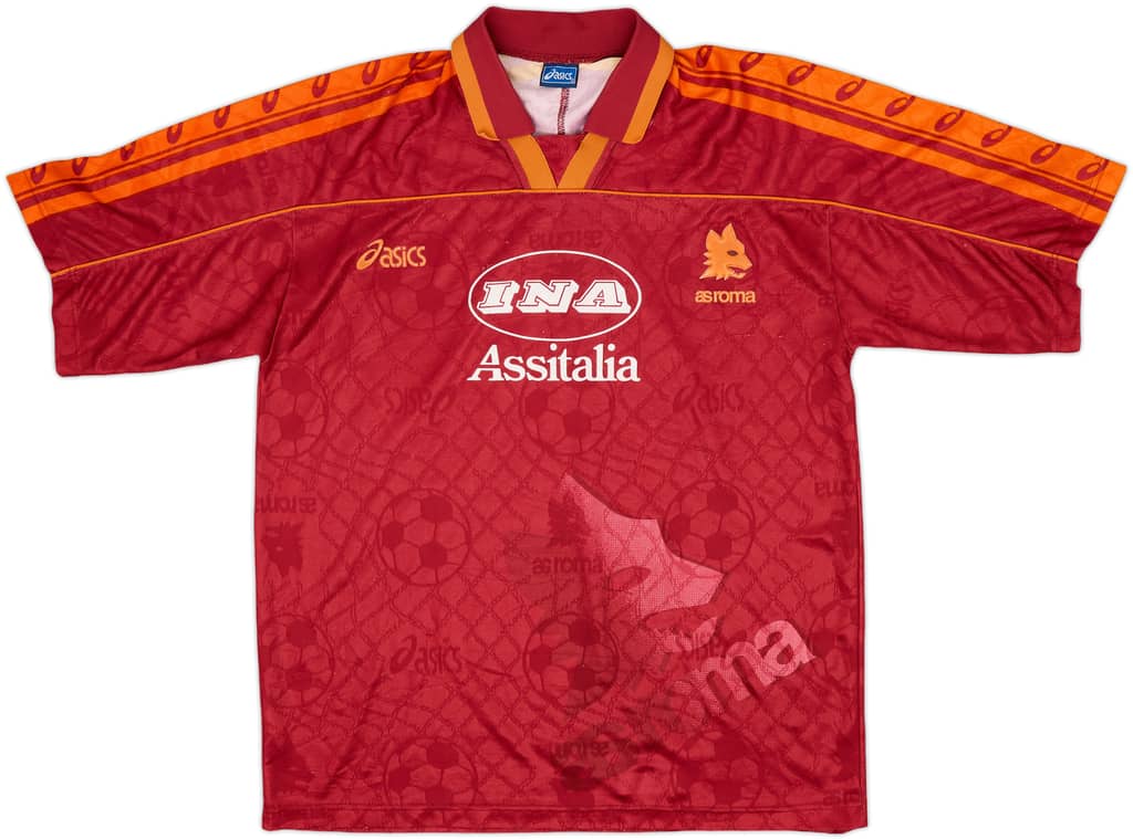 1995-96 Roma Home Shirt - 7/10 - (XL)