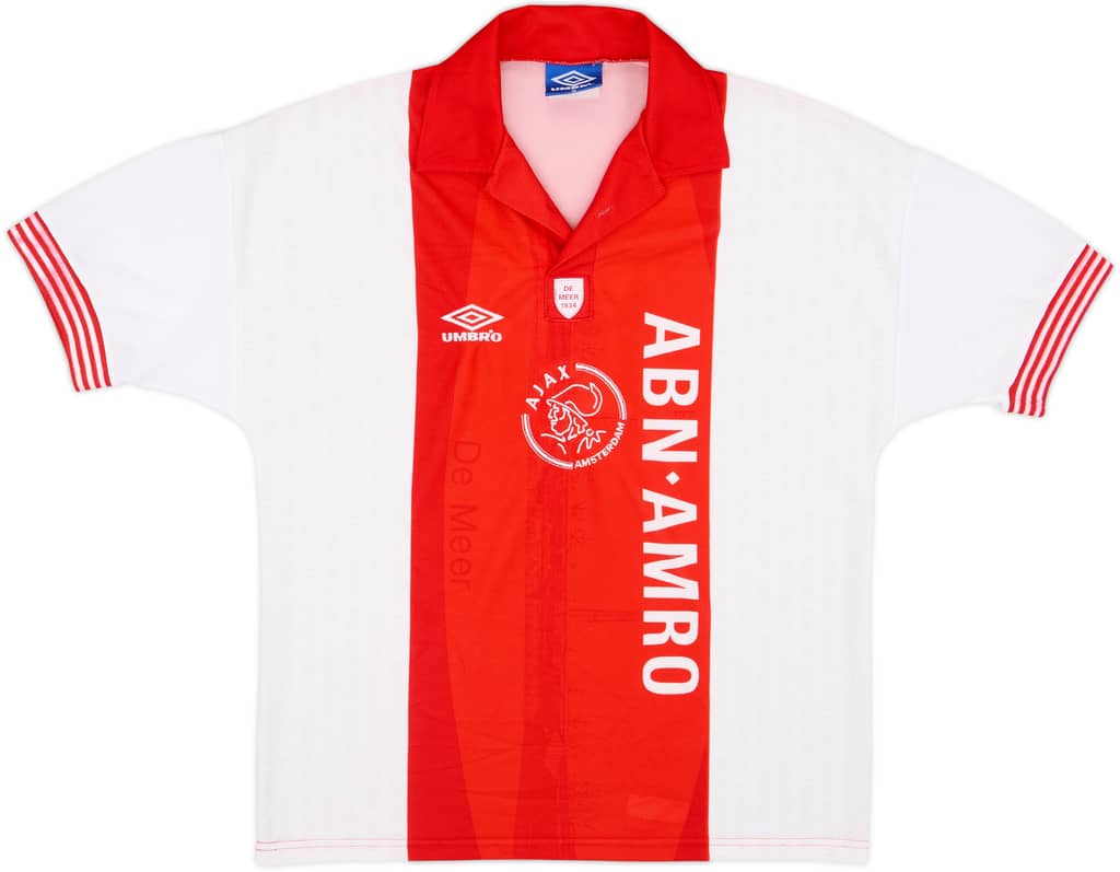 1995-96 Ajax 'De Meer' Home Shirt - 9/10 - (M)