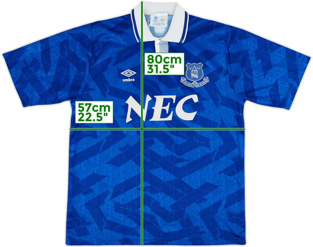 1991-93 Everton Home Shirt - 7/10 - (XL)