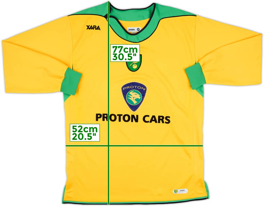 2005-06 Norwich Home L/S Shirt - 9/10 - (M)