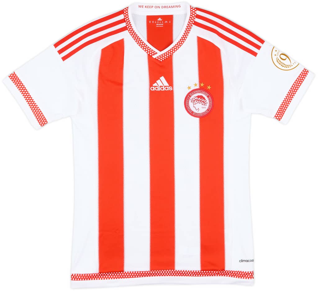 2015-16 Olympiakos Home Shirt - 10/10 - (XS)