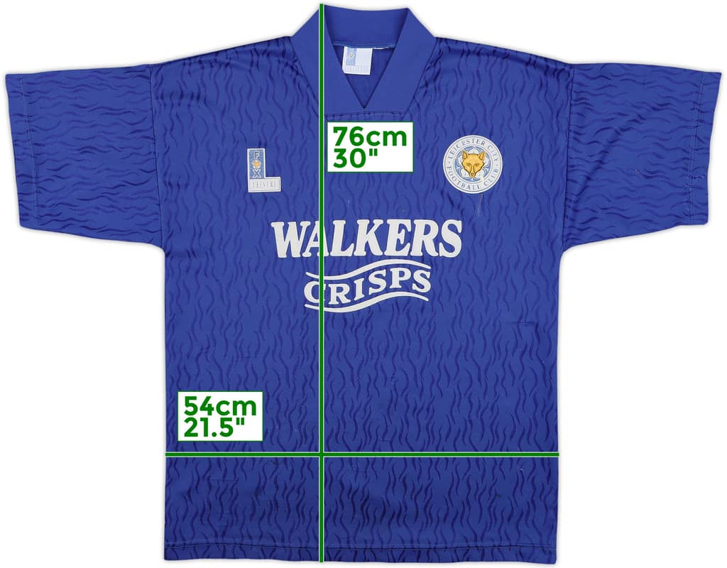 1992-94 Leicester Home Shirt - 7/10 - (L)