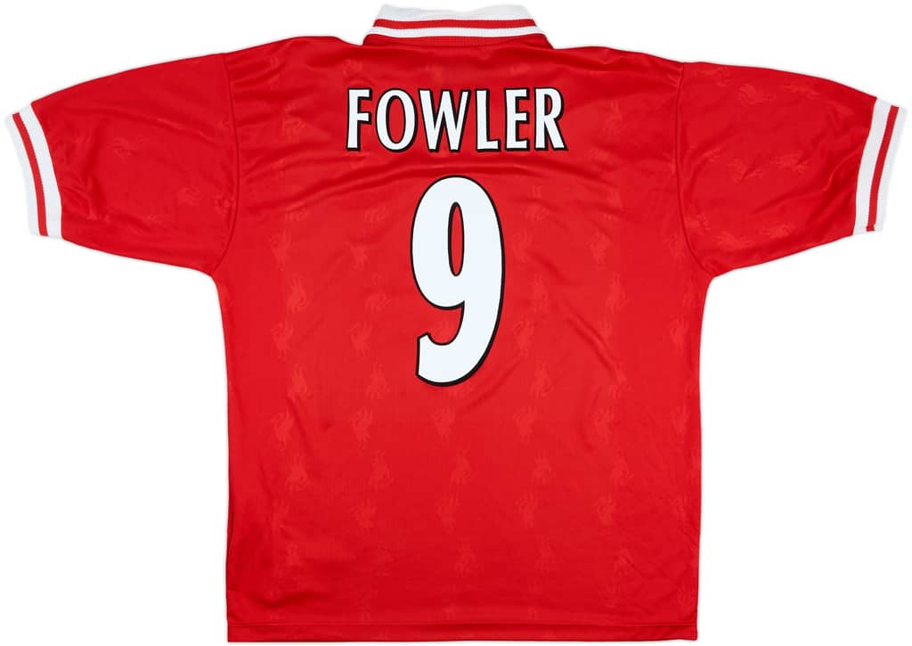 1996-98 Liverpool Home Shirt Fowler #9 - 8/10 - (L)