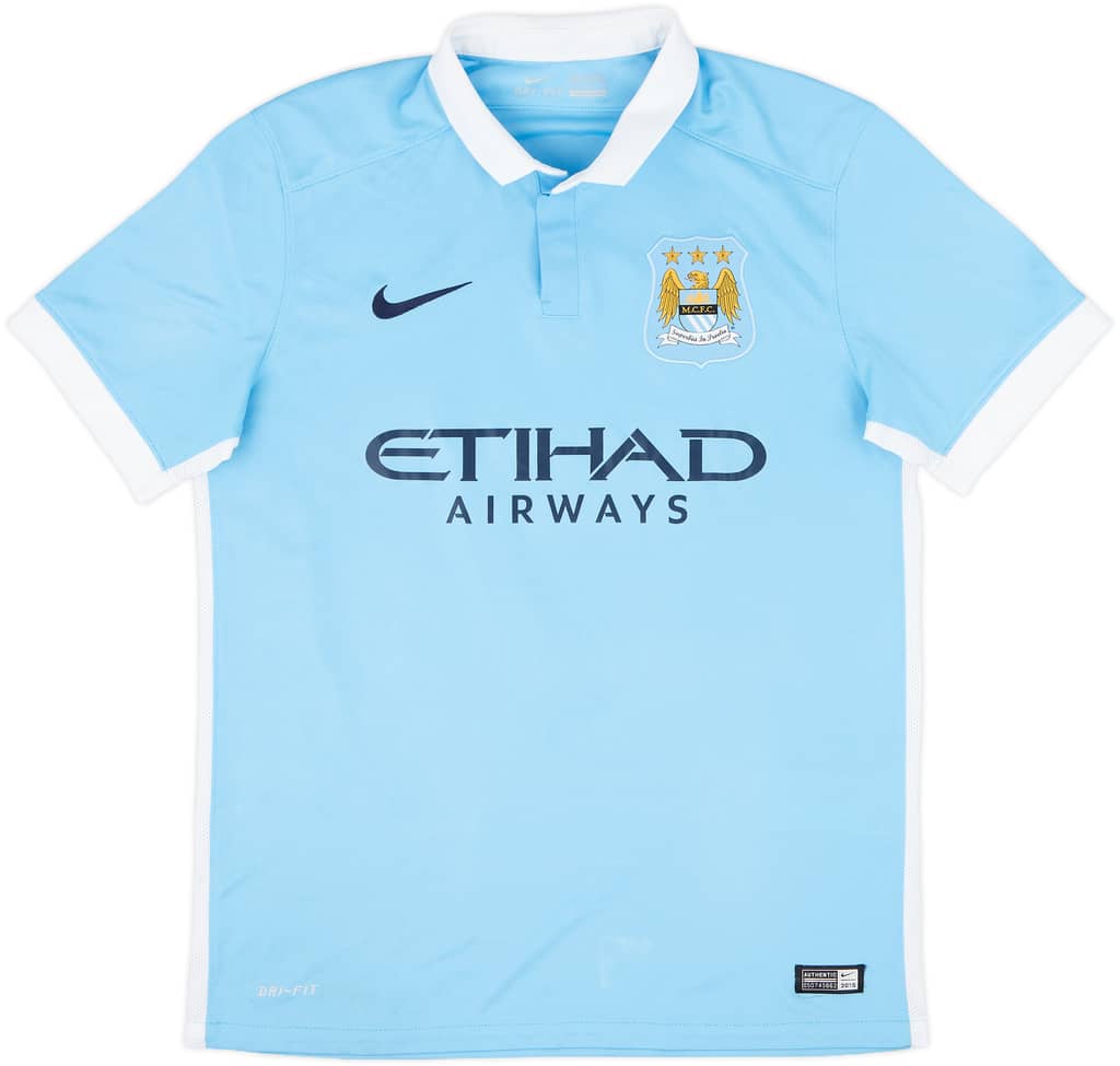 2015-16 Manchester City Home Shirt Kompany #4 - 8/10 - (M)